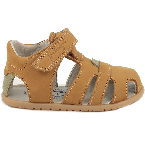 PRIMIGI Barfußschuh Halbsandale 414022 - cognac / salbei