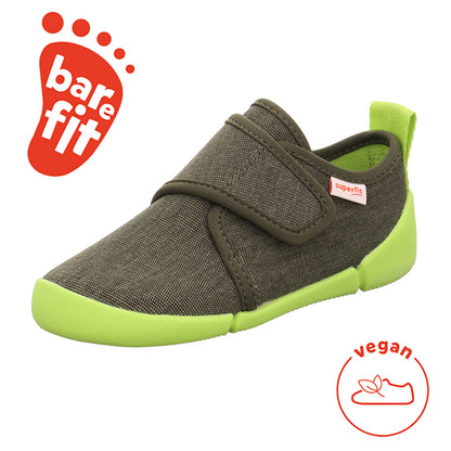 SUPERFIT Barfuß Hausschuh VENTI 6700-70 - oliv / hellgrün