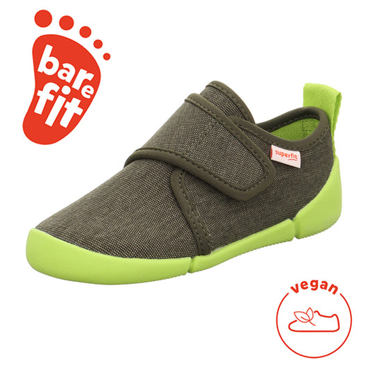 SUPERFIT Barfuß Hausschuh VENTI 6700-70 - oliv / hellgrün