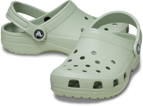 Side view of CROCS KIDS' CLASSIC CLOG 206990-3VS - pistazie showing the heel strap