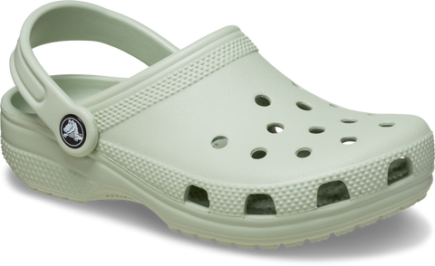 Close-up of the ventilated design of CROCS KIDS' CLASSIC CLOG 206990-3VS - pistazie