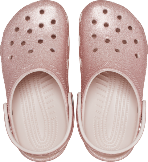 Versatile CROCS CLASSIC GLITTER CLOG 206993-6WV - rosé / Glitter with slip-resistant, non-marking outsole
