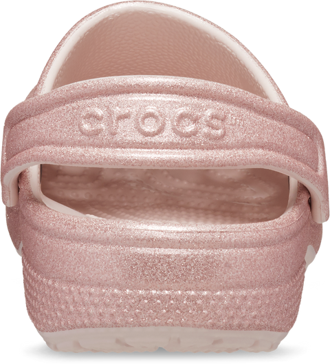Fashionable CROCS CLASSIC GLITTER CLOG 206993-6WV - rosé / Glitter with roomy fit and easy to clean