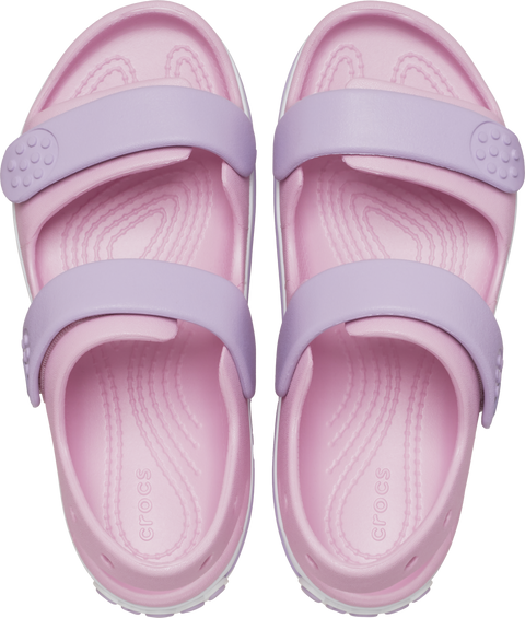 Comfortable and stylish pink and lavender Crocs Crocband™ Cruiser Sandals for women