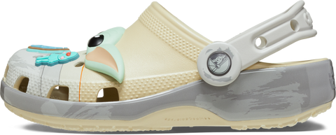 Kids' green Crocs with Baby Yoda design