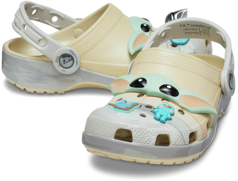 CROCS GROGU CLASSIC CLOG 209494-2Y2 - BabyYoda kids clog shoes for fans of Mandalorian