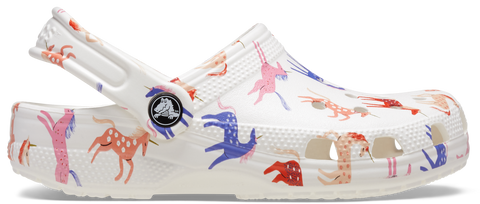 Cute pink toddler classic character print clog with unicorn design