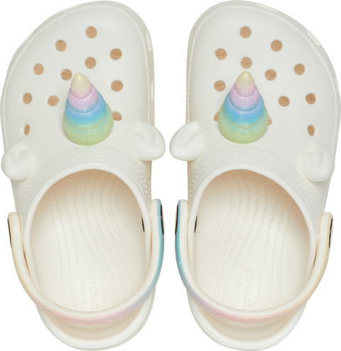 CROCS CLASSIC I AM RAINBOW UNICORN CLOG 209701-0WV - Einhorn: Comfortable and colorful clog with unicorn design