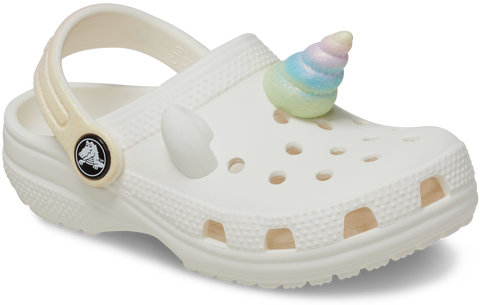Colorful Crocs Classic Rainbow Unicorn Clog 209701-0WV with fun unicorn design