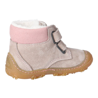 RICOSTA Barfuß Knöchelschuh NICO - beige / rosa: Hochwertiger, bequemer und flexibler Kinderschuh in den Farben beige und rosa