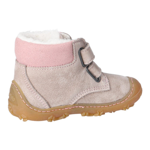 RICOSTA Barfuß Knöchelschuh NICO - beige / rosa: Hochwertiger, bequemer und flexibler Kinderschuh in den Farben beige und rosa