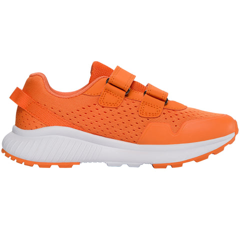 Side view of VIKING Halbschuh AERY BREEZE with breathable mesh material and orange accents