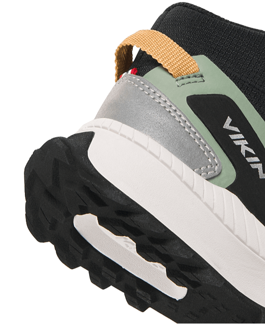 VIKING GORE TEX Knöchelschuh EXPOWER MID 2V präsentiert in verschiedenen Perspektiven, betont das langlebige Design in mint und schwarz