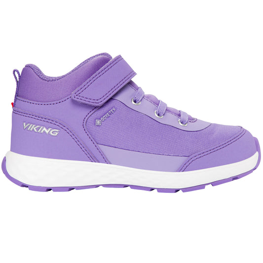 VIKING GORE-TEX Halbschuh FUN MID GTX - violet product shot with waterproof and breathable materials 