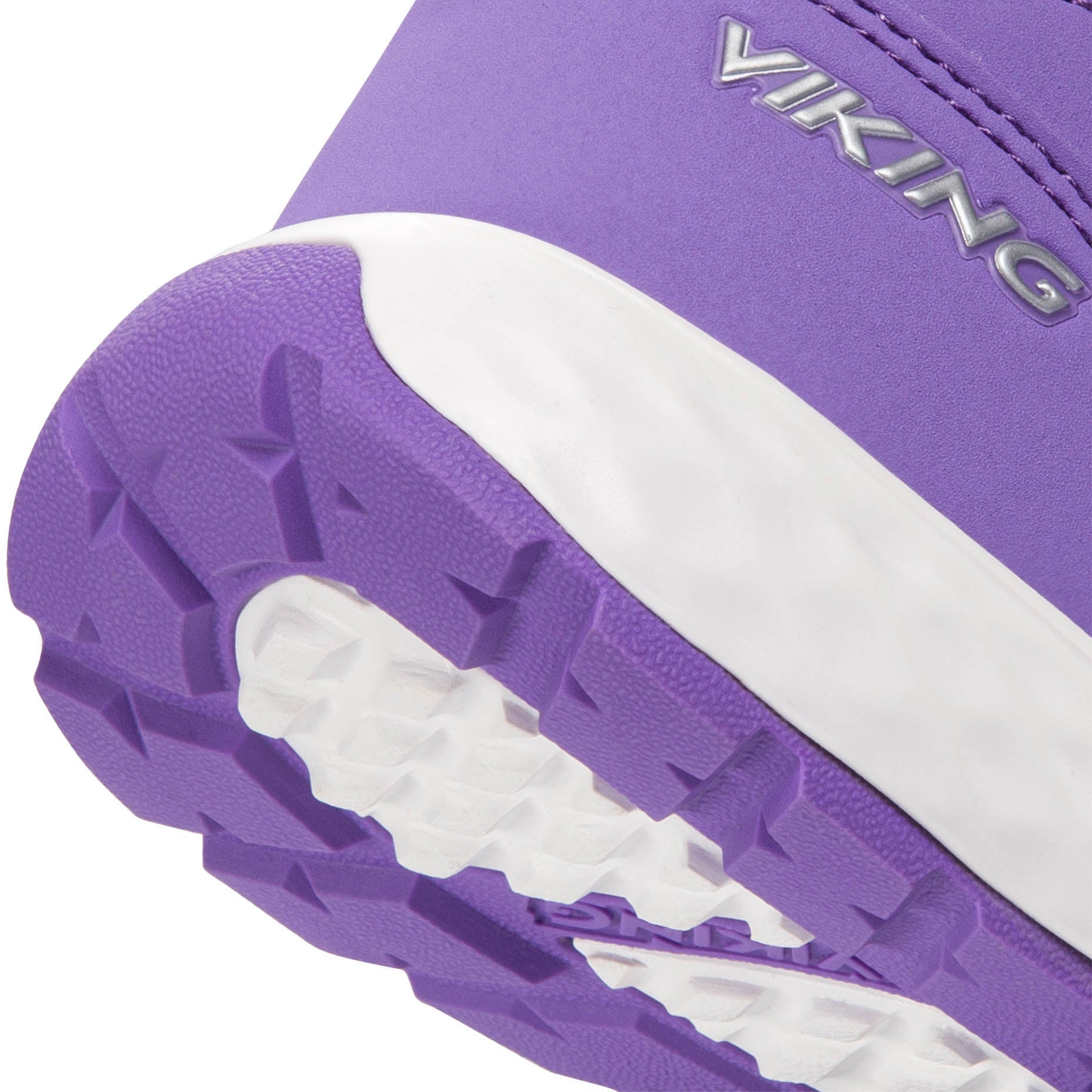  Side view of VIKING GORE-TEX Halbschuh FUN MID GTX - violet showing ankle support 