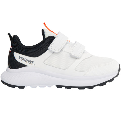 VIKING WATERSHIELD TEX Halbschuh AERY WP 2V in white, black, and orange, perfect for outdoor activities and all-weather protection