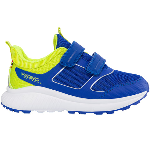 VIKING WATERSHIELD TEX Halbschuh AERY WP 2V - royalblau / neongelb waterproof breathable shoe with royal blue and neon yellow accents 