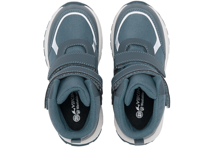 Hellgrauer Knöchelschuh VIKING TEX mit GLOW-Effekten, optimaler Halt und strapazierfähigem Material