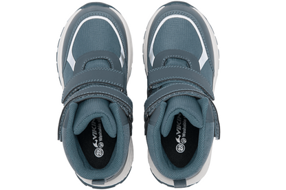 Hellgrauer Knöchelschuh VIKING TEX mit GLOW-Effekten, optimaler Halt und strapazierfähigem Material