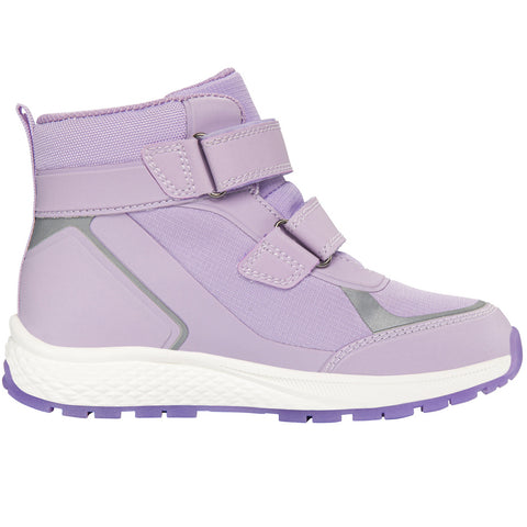 Close-up of VIKING TEX Knöchelschuh EQUIP GLOW WP 2V - flieder with reflective details