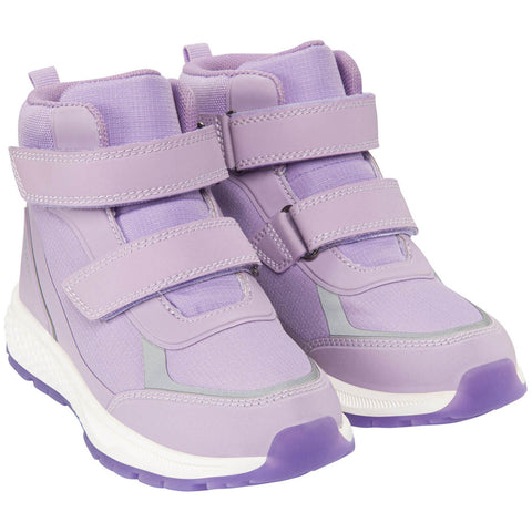 Side view of VIKING TEX Knöchelschuh EQUIP GLOW WP 2V - flieder showing sturdy sole