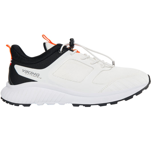 VIKING WATERSHIELD TEX Halbschuh AERO WP SL in white, black, and orange, designed for maximum water resistance and breathability