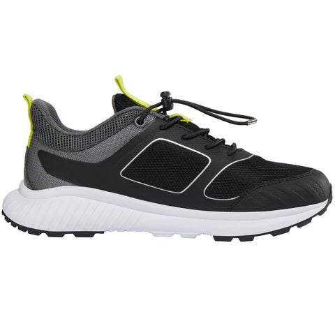  Waterproof black and neon yellow half shoe for outdoor activities 
