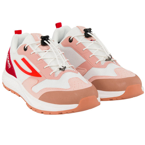 Wasserdichter Halbschuh in weiß, rosa und rot