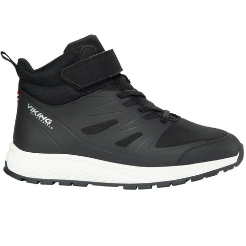 A high-quality waterproof black VIKING TEX ankle shoe for outdoor activities