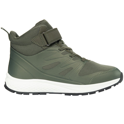 Close up of VIKING TEX Knöchelschuh EQUIP MID WP 1V - oliv boots showing durable construction