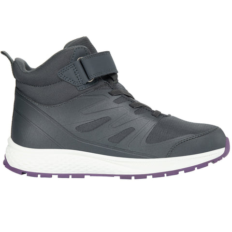 Close-up of gray and purple VIKING TEX Knöchelschuh EQUIP MID WP 1V