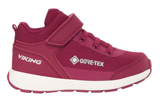 VIKING GORE TEX Halbschuh FUN MID GTX 1V in Beerefarbe mit wasserdichtem Gore-Tex-Membran