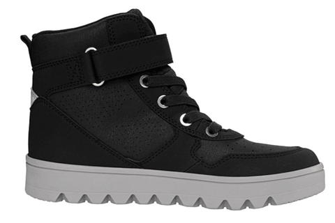 Detaillierte Ansicht des schwarzen VIKING FLEEK WARM GTX Knöchelschuhs mit warmem Innenfutter