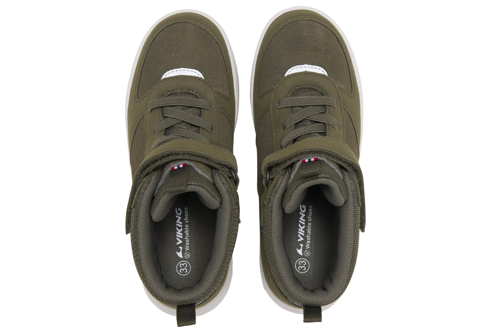 Seitenansicht des wetterfesten VIKING GORE-TEX Knöchelschuhs in Oliv, geeignet für anspruchsvolle Outdoor-Einsätze