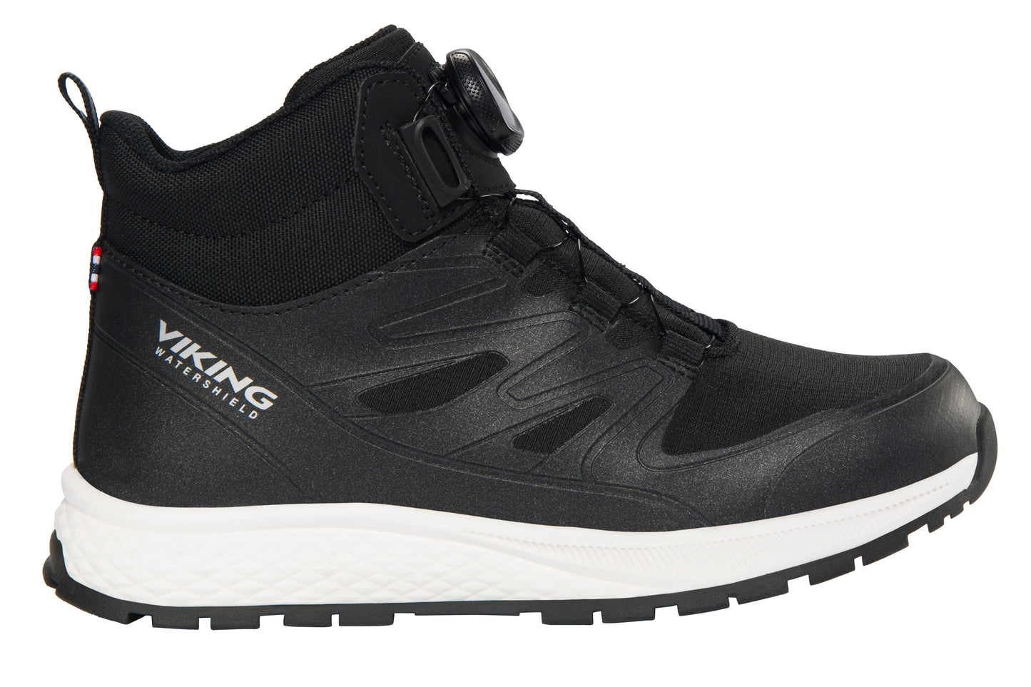 VIKING TEX Knöchelschuh EQUIP WP BOA in schwarzer Farbe mit wasserdichter Membran
