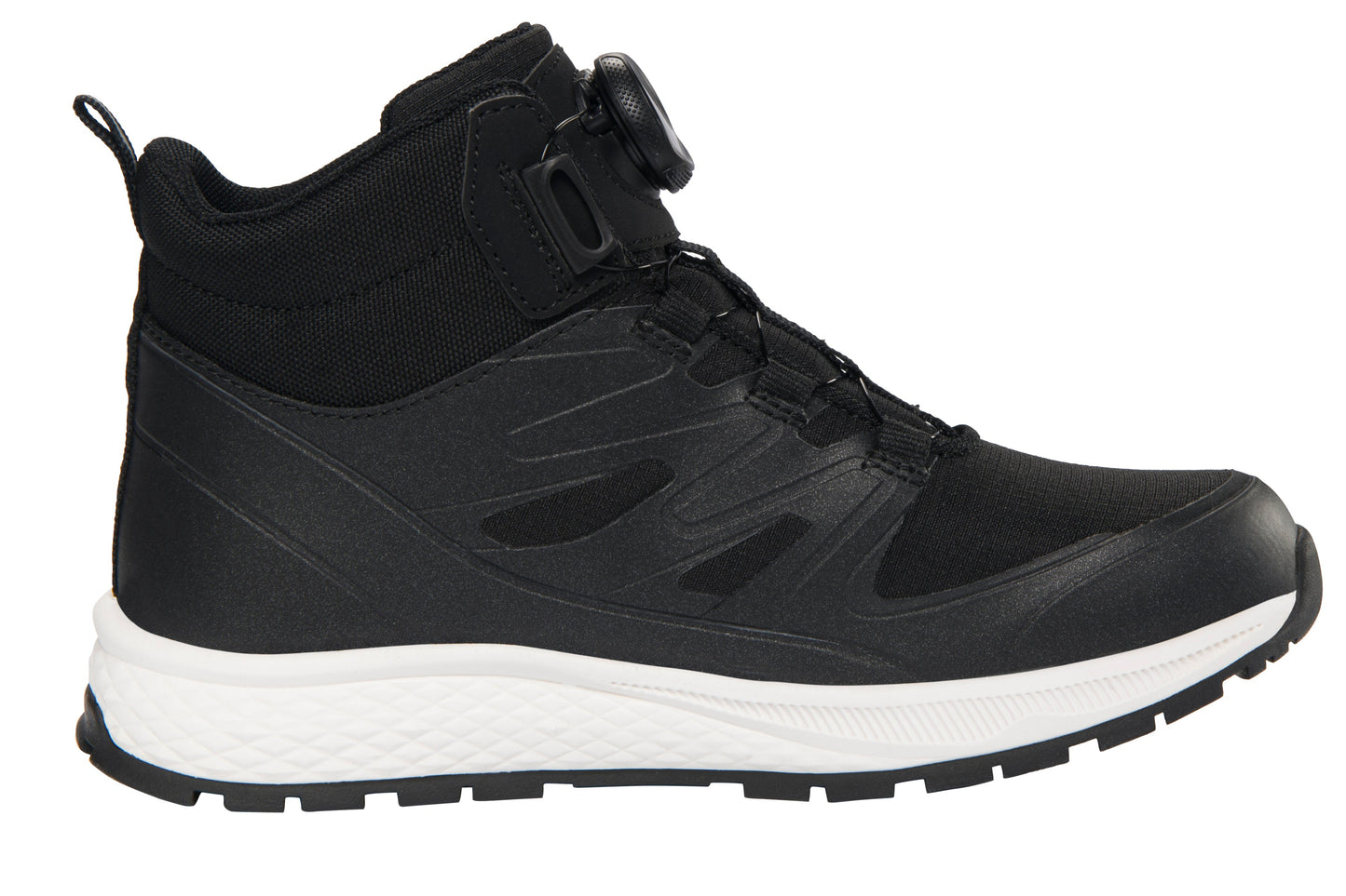 Schwarzer VIKING TEX Knöchelschuh mit BOA Schnürsystem und robustem Obermaterial