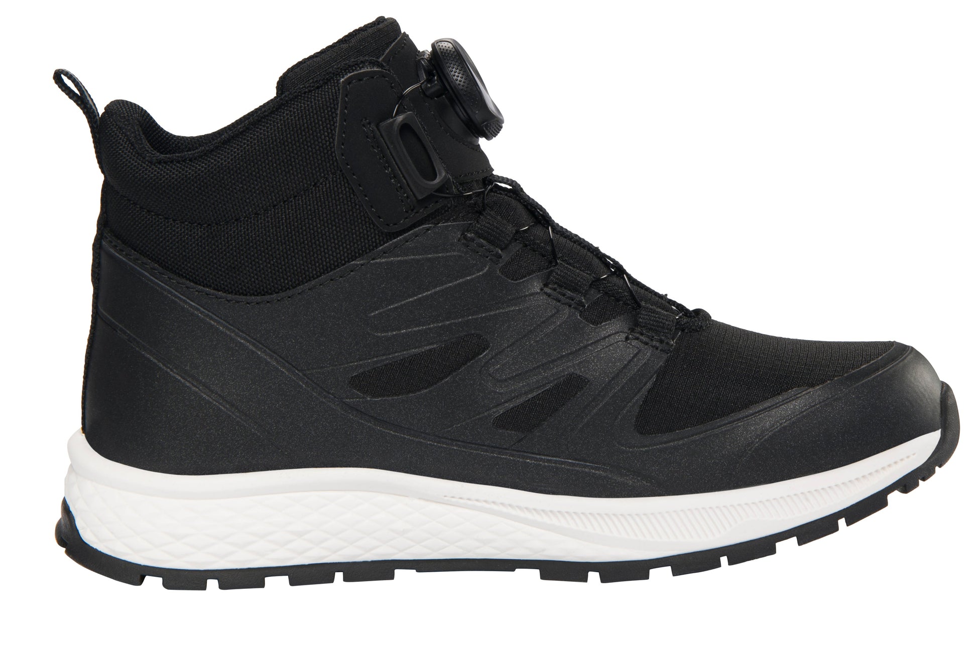 Schwarzer VIKING TEX Knöchelschuh mit BOA Schnürsystem und robustem Obermaterial