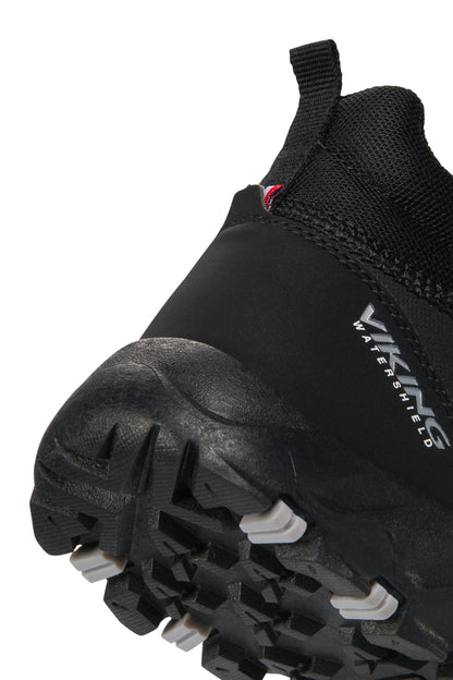 VIKING TEX Knöchelschuh TACK MID WP SL in Schwarz, ideal für Outdoor-Aktivitäten bei schlechtem Wetter