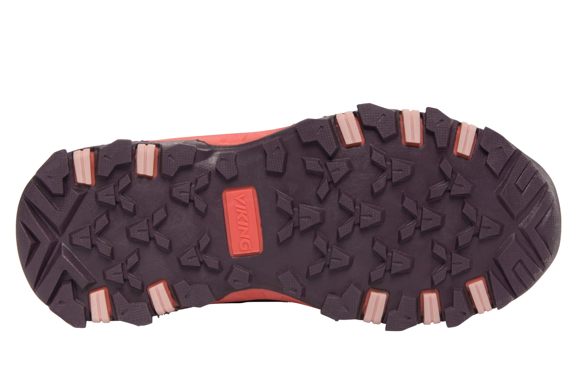 VIKING TEX Knöchelschuh TRACK MID SL in pflaume/rot, mit stabilem Design für sicheren Halt auf unebenem Gelände