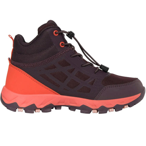 Seitenansicht des Viking TEX Knöchelschuh TRACK MID SL in Pflaume/Koralle