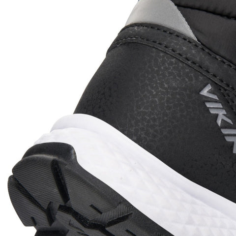 Black VIKING TEX Stiefel EQUIP WARM WP ZIP boots with waterproof and warm features