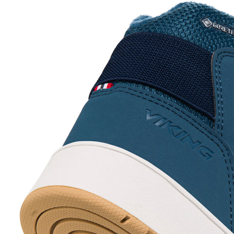 Pair of VIKING GORE-TEX Knöchelschuh JACK MID WARM GTX shoes in turquoise and black