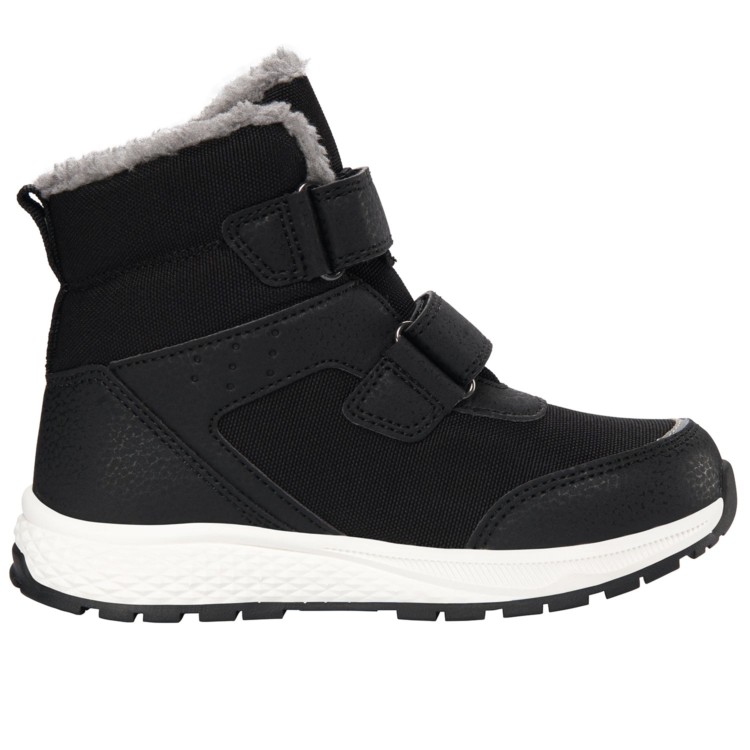 Schwarzer VIKING TEX Knöchelschuh mit warmem Innenfutter und robustem Obermaterial für winterliche Bedingungen