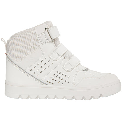 Viking Gore-Tex Knöchelschuh Fleek Warm GTX 1V créme - Side view of the cream-colored ankle shoe with durable construction