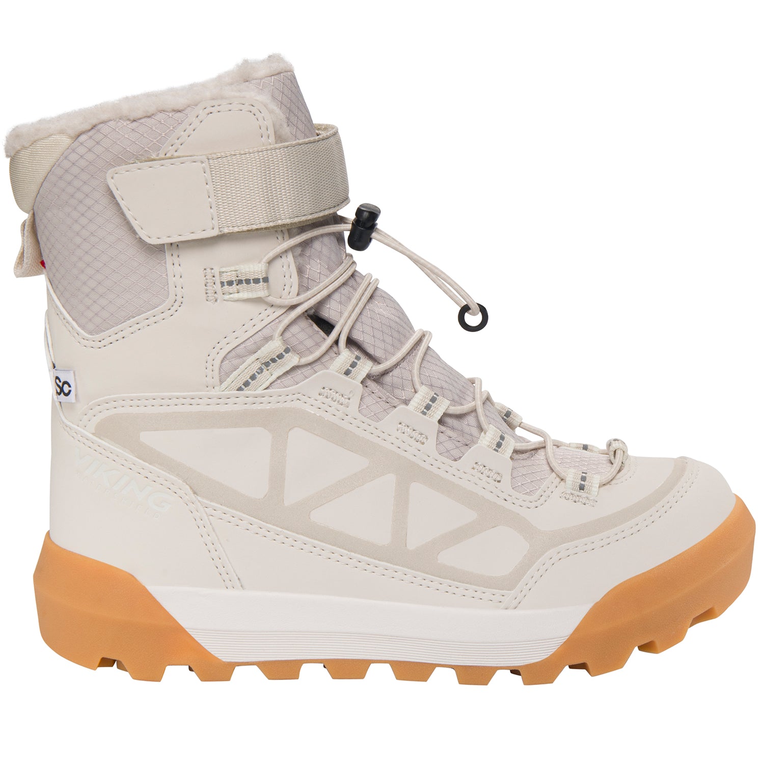 VIKING TEX Stiefel CONSTRICTOR WARM WP in Creme mit isolierendem Warmfutter