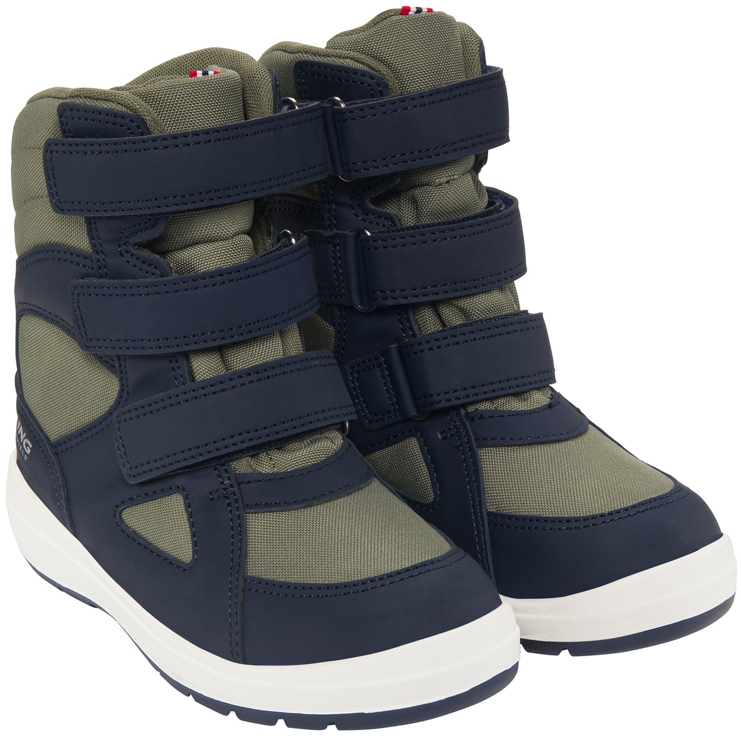 VIKING TEX Stiefel FUN WARM WP 3V in Navy und Oliv mit rutschfester Sohle und wasserabweisender Oberfläche
