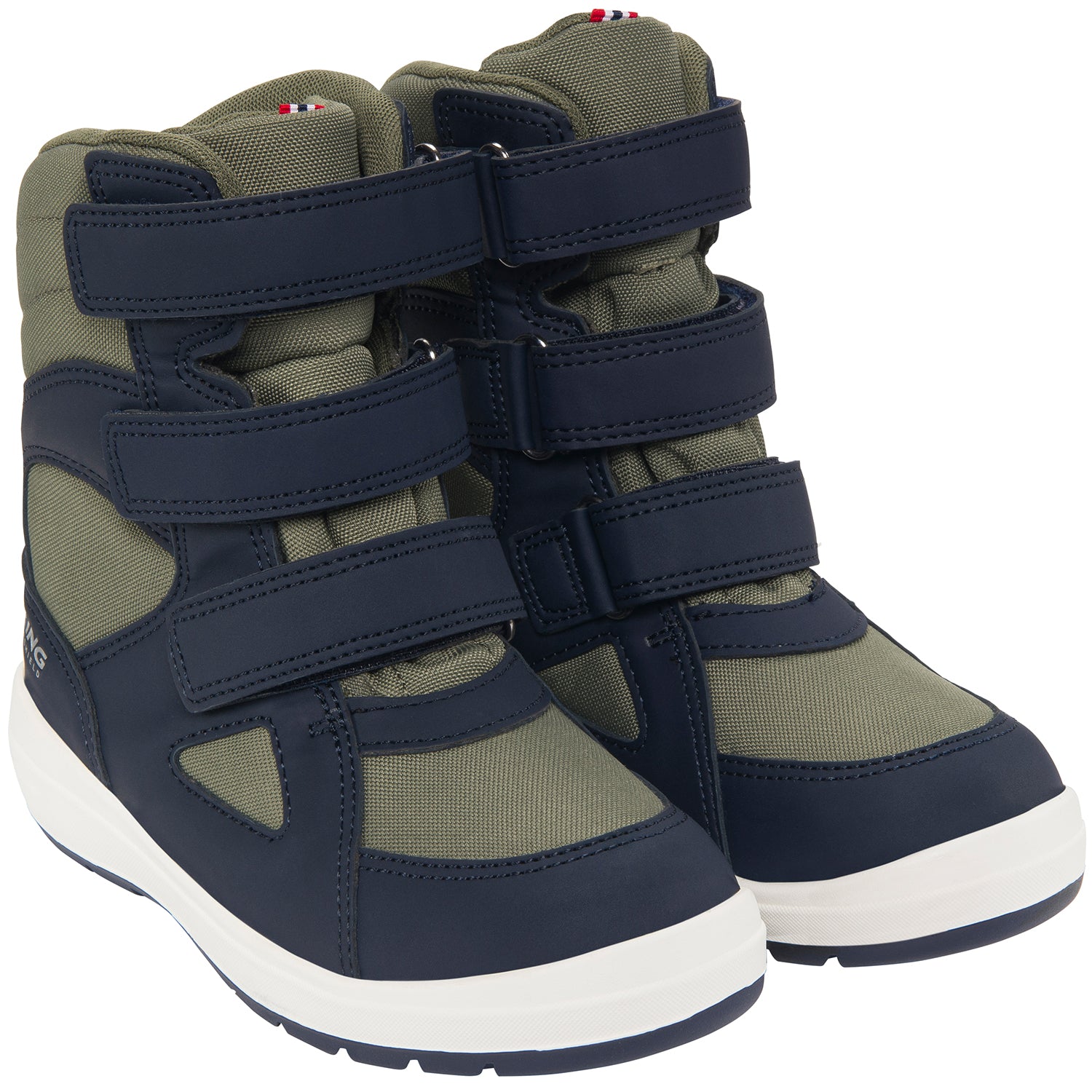 VIKING TEX Stiefel FUN WARM WP 3V in Navy und Oliv mit rutschfester Sohle und wasserabweisender Oberfläche