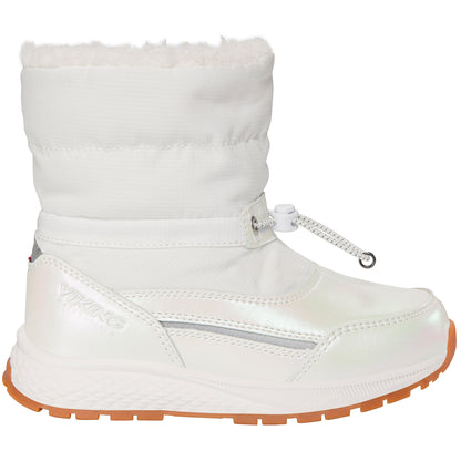Weißer VIKING TEX Stiefel EQUIP SHINE WARM WP PULL-ON mit wasserdichter Technologie und bequemer Passform