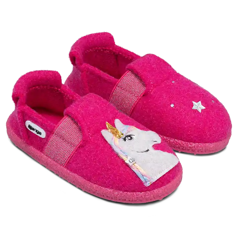 NANGA Hausschuh 31-0344-27 - pink / Einhorn
