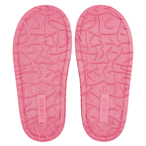 Bequemer NANGA Hausschuh 31-0422-29 in Azalee mit niedlichem Katzenmotiv, geeignet für Indoor-Nutzung